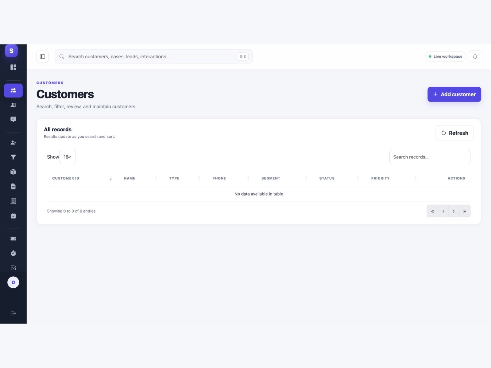 Customer records